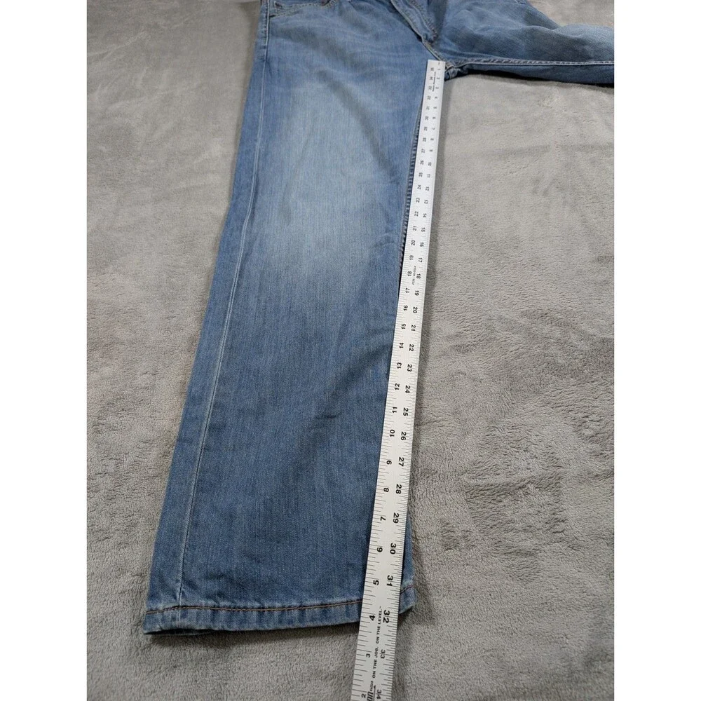 Levi's 505 Straight Leg Jeans Mens 38x32 Blue Denim Classic Casual Workwear